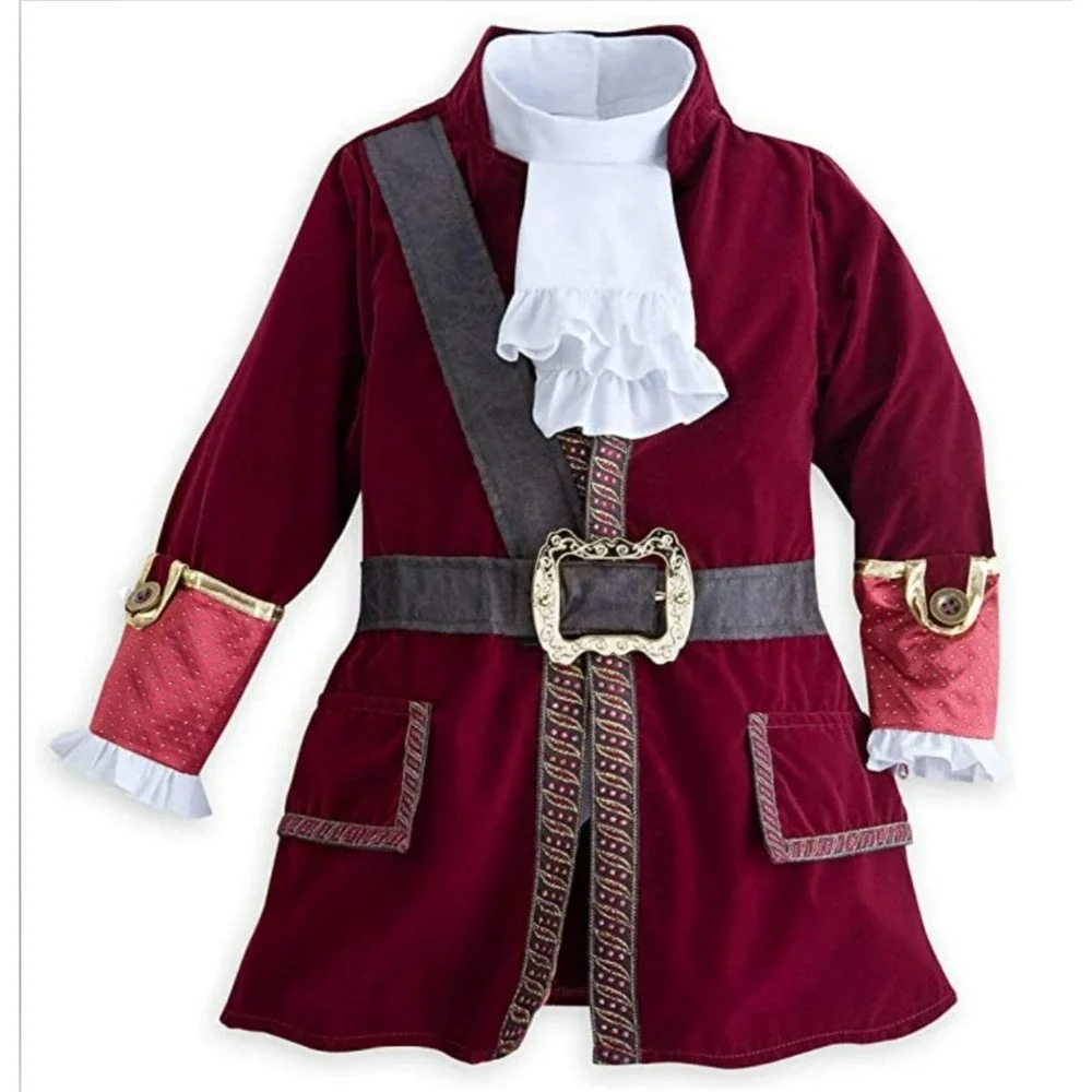 NWT Disney Store Boys Size 9/10 Peter Pan Captain Hook Pirate Costume